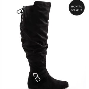 Over the knee wide with boots size 6 1/2